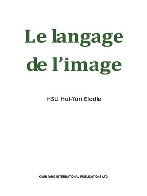 cover image of Le langage de l'image